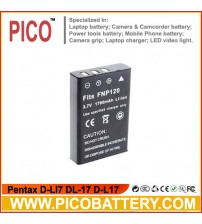 Pentax D-LI7 DL-17 D-L17 Li-Ion Rechargeable Digital Camera Battery BY PICO