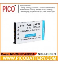 Casio NP-20 NP-20DBA Li-Ion Rechargeable Digital Camera Battery BY PICO