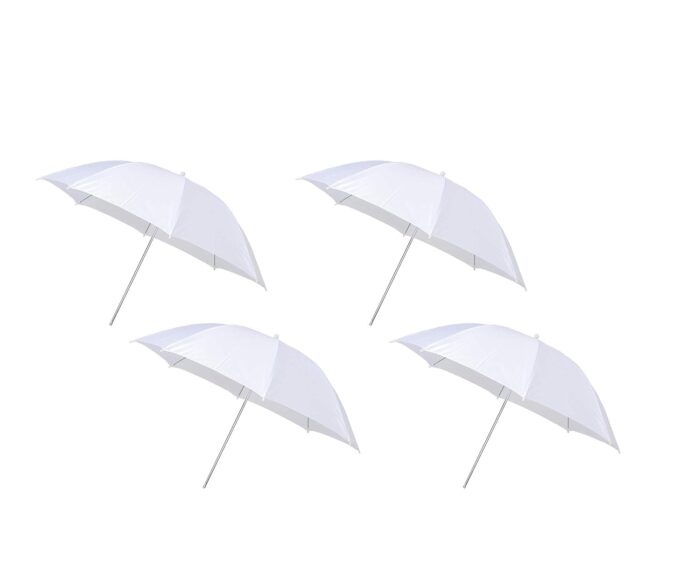 PICO Studio White Reflector Umbrella, Professional Photography Lighting Equipment(Pack of 4)