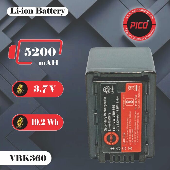 PICO VBK360 Battery Camera Battery Compatible with DSLR Models - Image 4