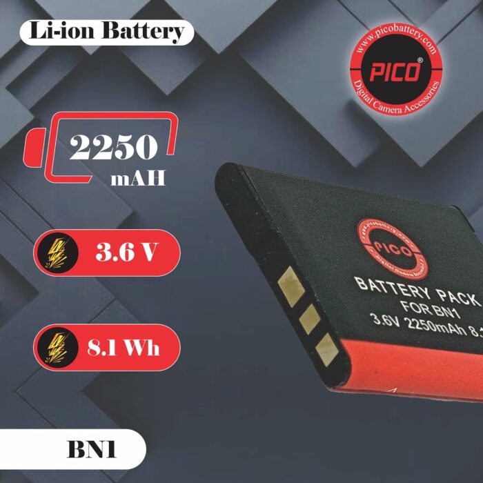 PICO BN1 Camera Battery Compatible with DSLR Models - Image 2