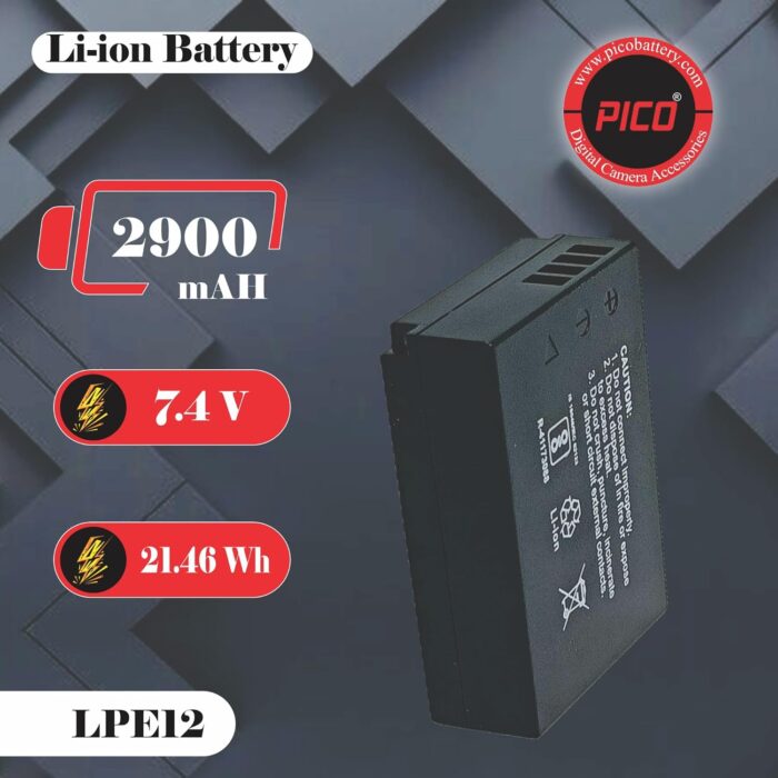 PICO LPE12 Battery Camera Battery Compatible with DSLR Models - Image 4