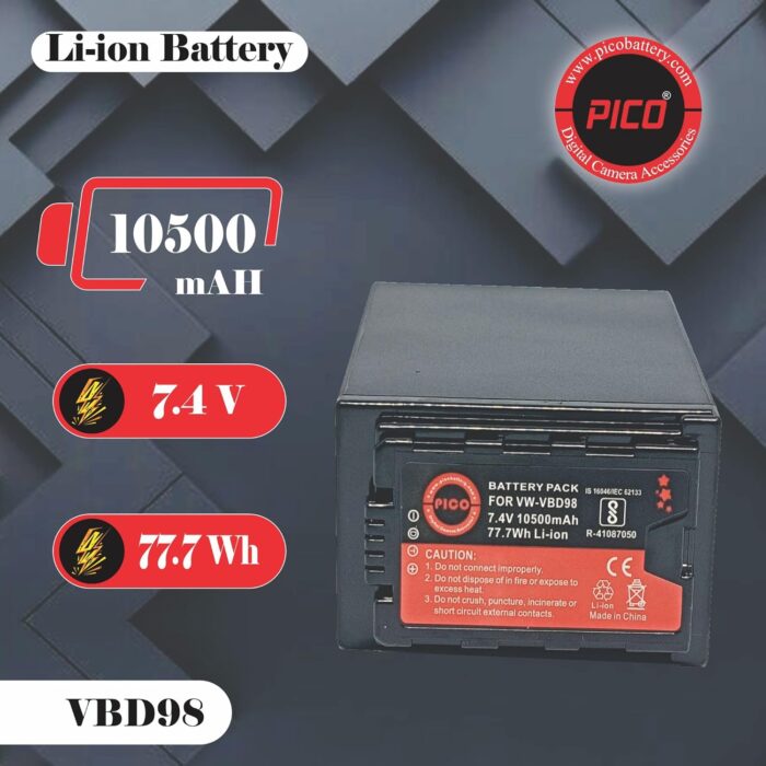 PICO VBD98 Battery Camera Battery Compatible with DSLR Models - Image 4