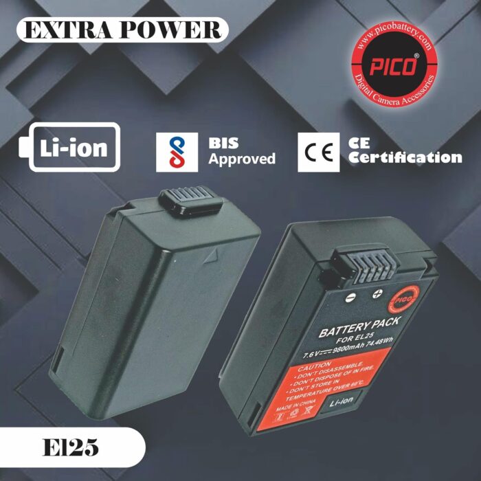 PICO EL25 Battery Camera Battery Compatible with DSLR Models - Image 2