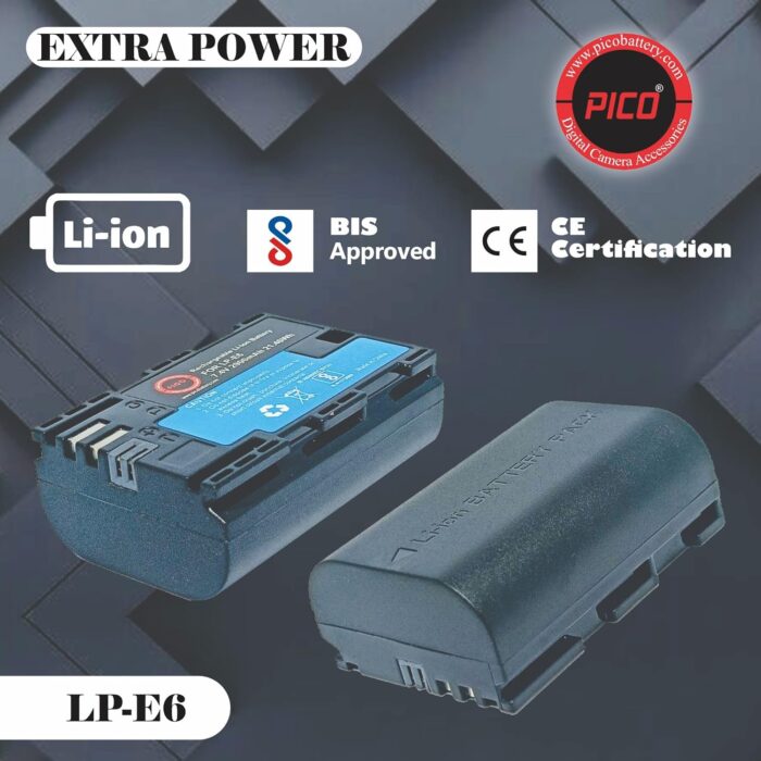 PICO LP-E6 Battery Camera Battery Compatible with DSLR Models - Image 2