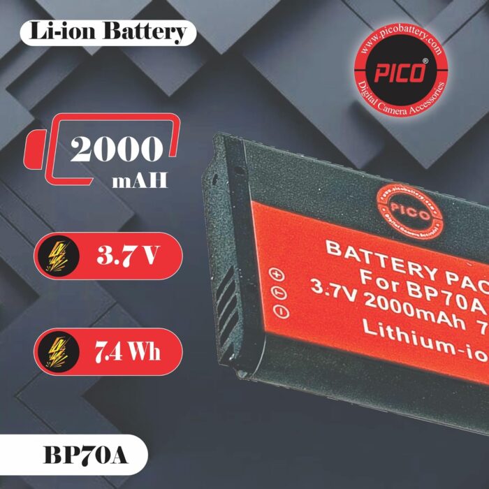 PICO BP70A Battery Camera Battery Compatible with DSLR Models - Image 2