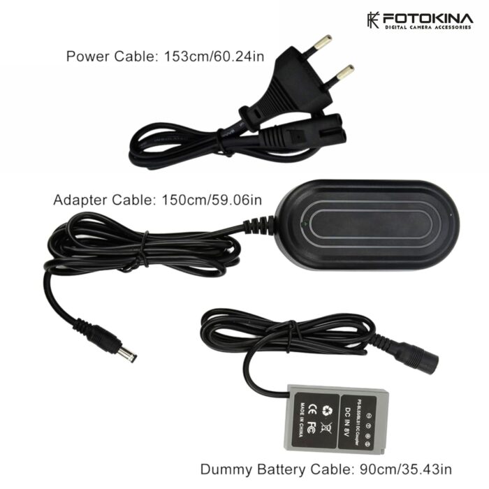 Pico AC-E6 AC Power Adapter PS-BLS-5 Dummy Battery BLS5 DC Coupler - Image 5